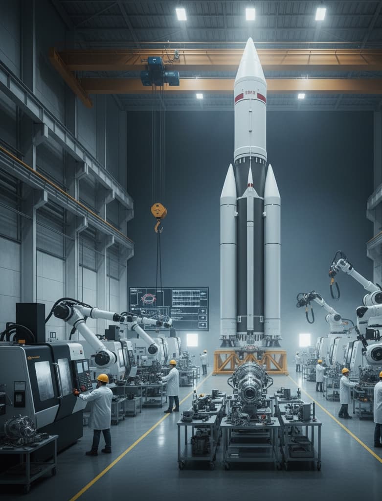 Stylized schematic placeholder for aerospace machined component