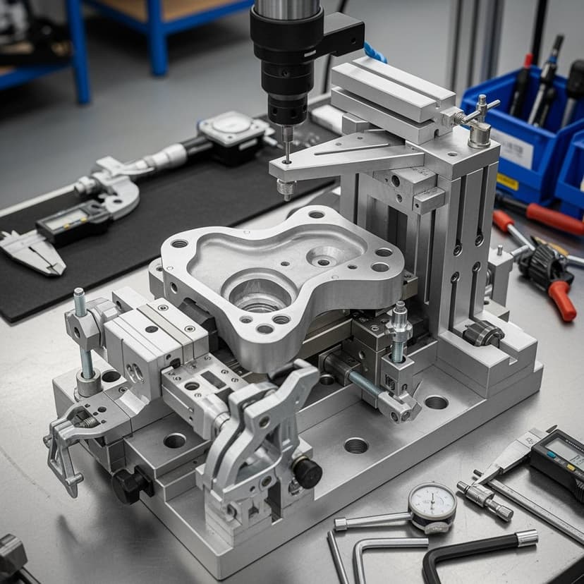 Stylized schematic placeholder for tooling and fixturing